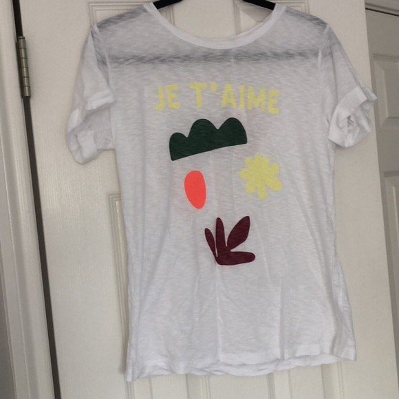 Anthro Sundry Je T'Aime Graphic Tee Size S - Picture 4 of 10